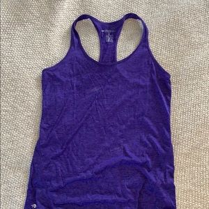 Purple ideology racer back tank